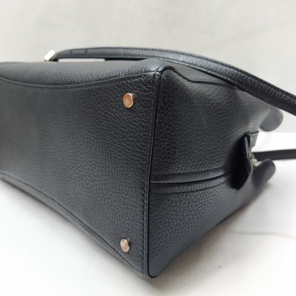 Kate Spade New York Black Leather Double Handles Zipper Closure Satchel Bag - Picture 16 of 16
